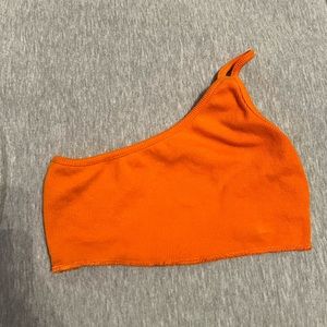 White Fox One Strap Crop Top